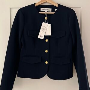 Veronica Beard Navy Blazer with Gold Buttons
